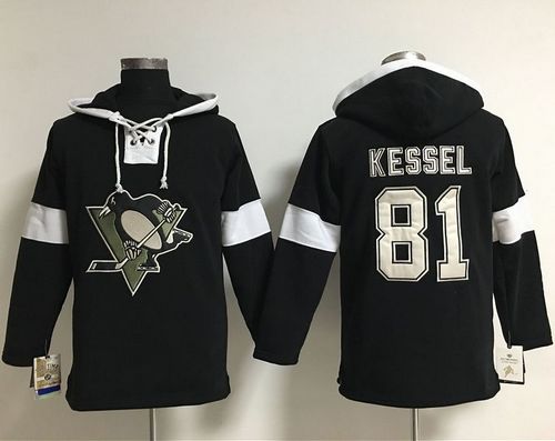 Penguins #81 Phil Kessel Black Pullover NHL Hoodie - Click Image to Close